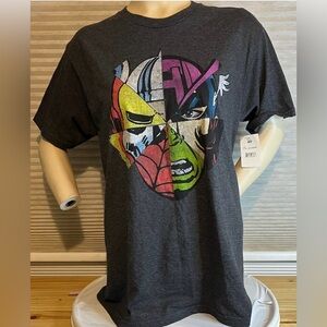 Marvel Avengers Multi Face Graphic T-Shirt M NWT